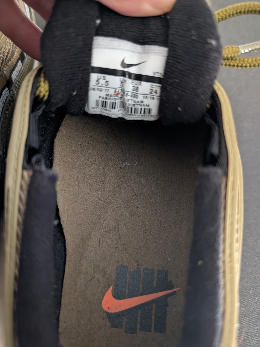Nike Olive Green Black Undefeated Air Max 97 Size 5.5y